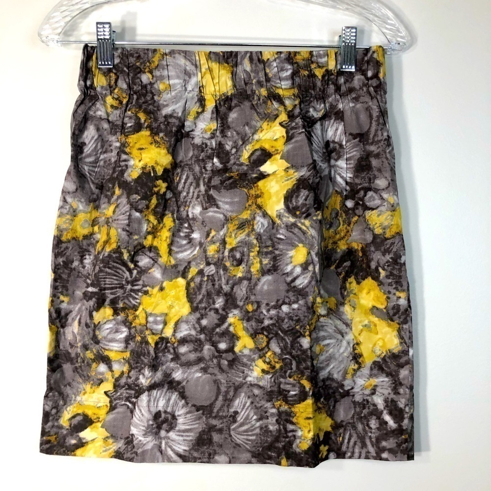 Talbots Floral Flower Print Elastic Waist Pull On Skirt Size 4P